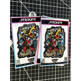 Tem Dán Rice Sticker Sói Samurai 6.3x8.5