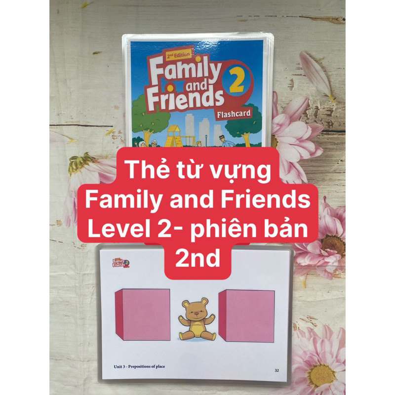 Flashcards Family and Friends 2- phiên bản 2nd- 165 thẻ ép plastic