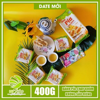 Bánh pía chay khóm không sầu riêng 400gr Tân Huê Viên, bánh pía không trứng ăn chay
