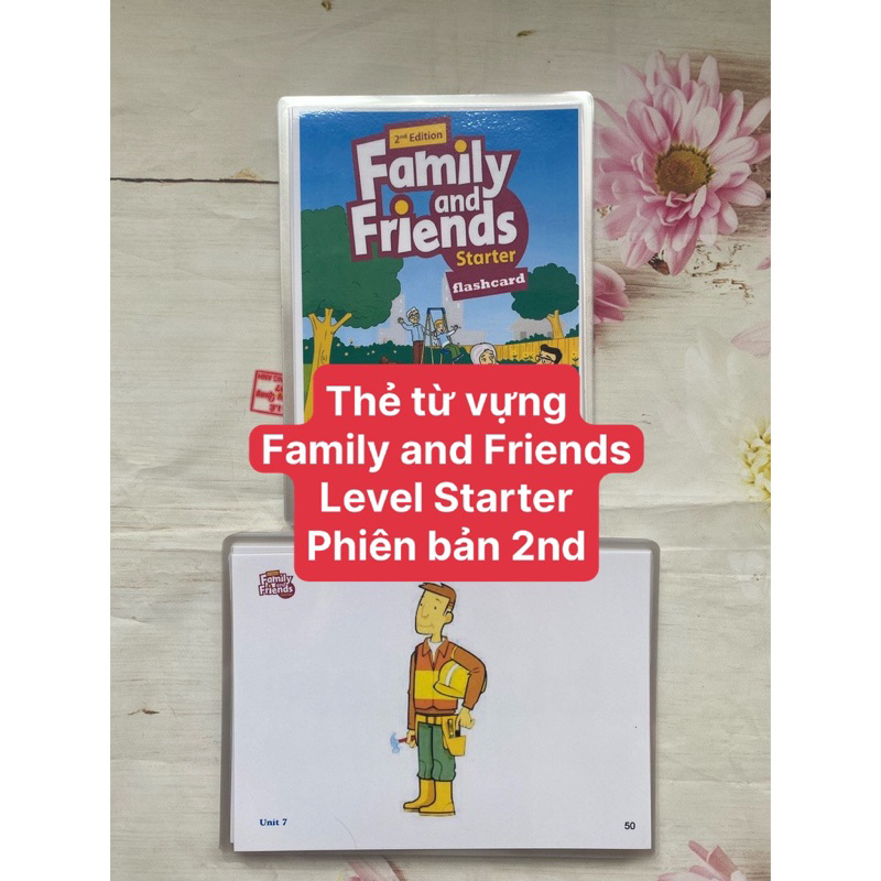 Flashcards Family and Friends Starter- phiên bản 2nd -Thẻ từ vựng  và  phonics -ép plastic