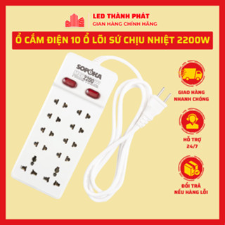 Ổ Cắm Điện Đa Năng 2200W SOPOKA – 10 Ổ, Lõi Sứ Chịu Nhiệt Cao, An Toàn Tuyệt Đối 🔌⚡