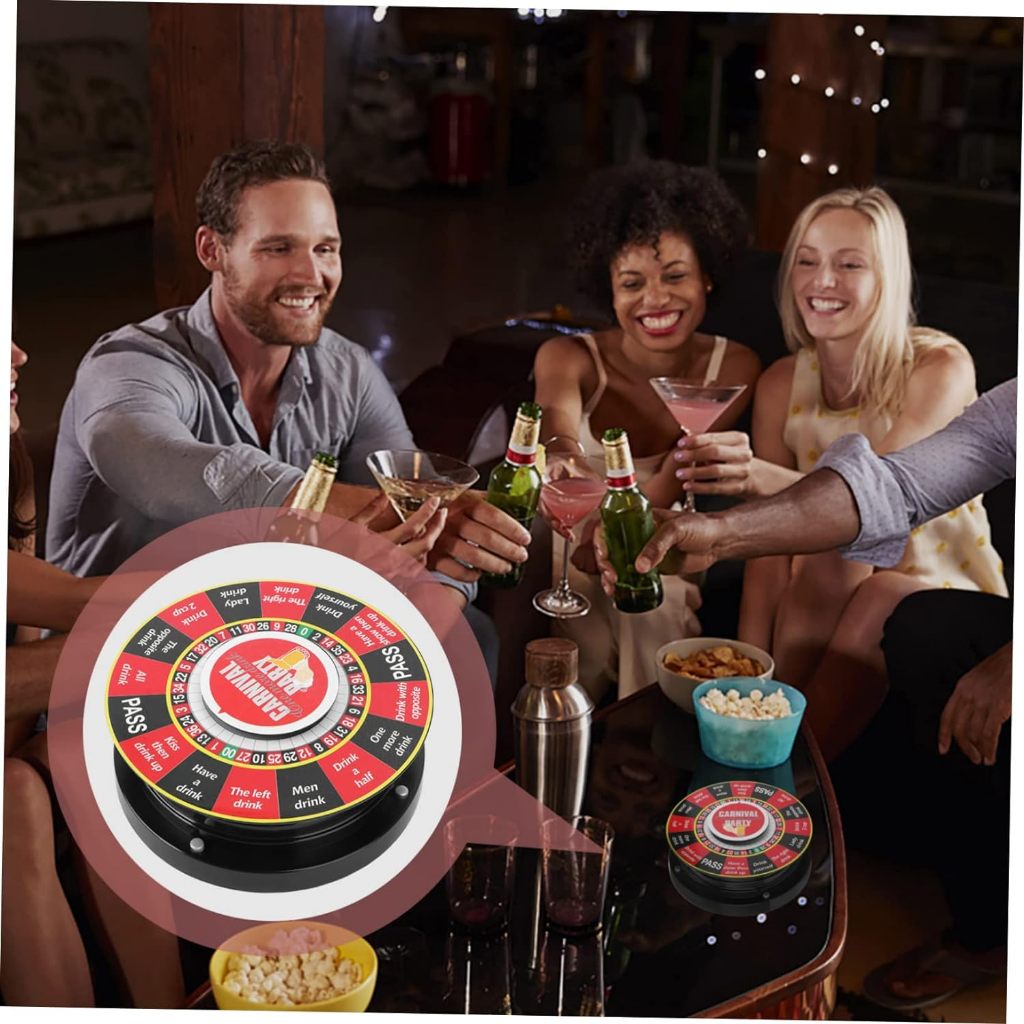 Vòng quay uống rượu bia trò chơi drinking tiệc tùng, vòng quay ăn nhậu ( hàng sẵn, hoả tốc)