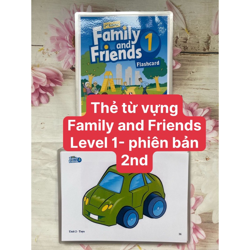 Flashcards Family and Friends 1-phiên bản 2nd-183 thẻ ép plastic
