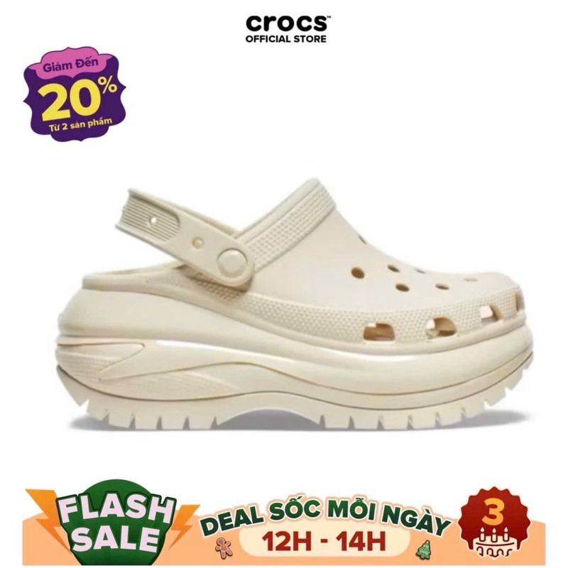 [ CHÍNH HÃNG ] XĂNG ĐAN UNISEX CROCS MEGA CRUSH - BONE