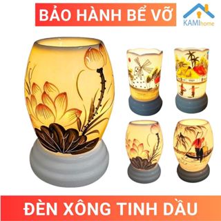 Đèn xông tinh dầu cắm điện❤️Chọn Cỡ❤️ thơm phòng đuổi muỗi gốm sứ Bát Tràng Việt Nam