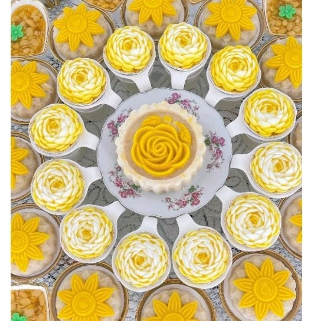 Khuôn silicon sen ngọc làm bánh rau câu kẹo dẻo sáp nến khuôn hoa sen ngọc