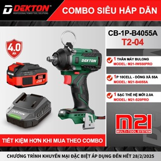 Máy siết bulong Dekton 550N.m - IW550Pro/Lực siết 550N.m/Bảo hành chính hãng 6 tháng