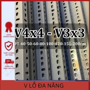 Thanh Sắt V Lỗ 3x3 4x4 Vuông Dày 1.5Ly Đa Năng Lắp Kệ Sơn Sắt Tĩnh Điện