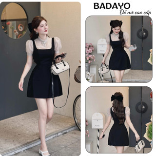 Váy nữ, đầm nữ thiết kế cổ tàu tay phổng tiêu thư xinh xắn đầm nữ dự tiệc nhẹ nhàng chanh xả BADAYO hcom25314