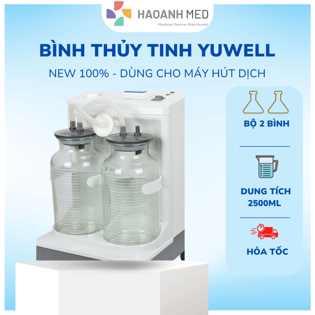Bình hút dịch 2500ml chống tràn y tế