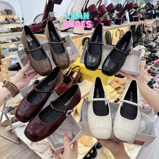 Giày Mary Jane mũi tròn da mềm đế bệt  đi êm chân siêu xinh LOẠI 1 FULL HỘP
