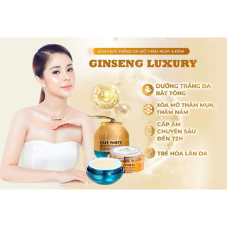 Kem Face Sâm Luxury Nhân Sâm Mới Elly White [Tặng Lọ Ủ Cam]