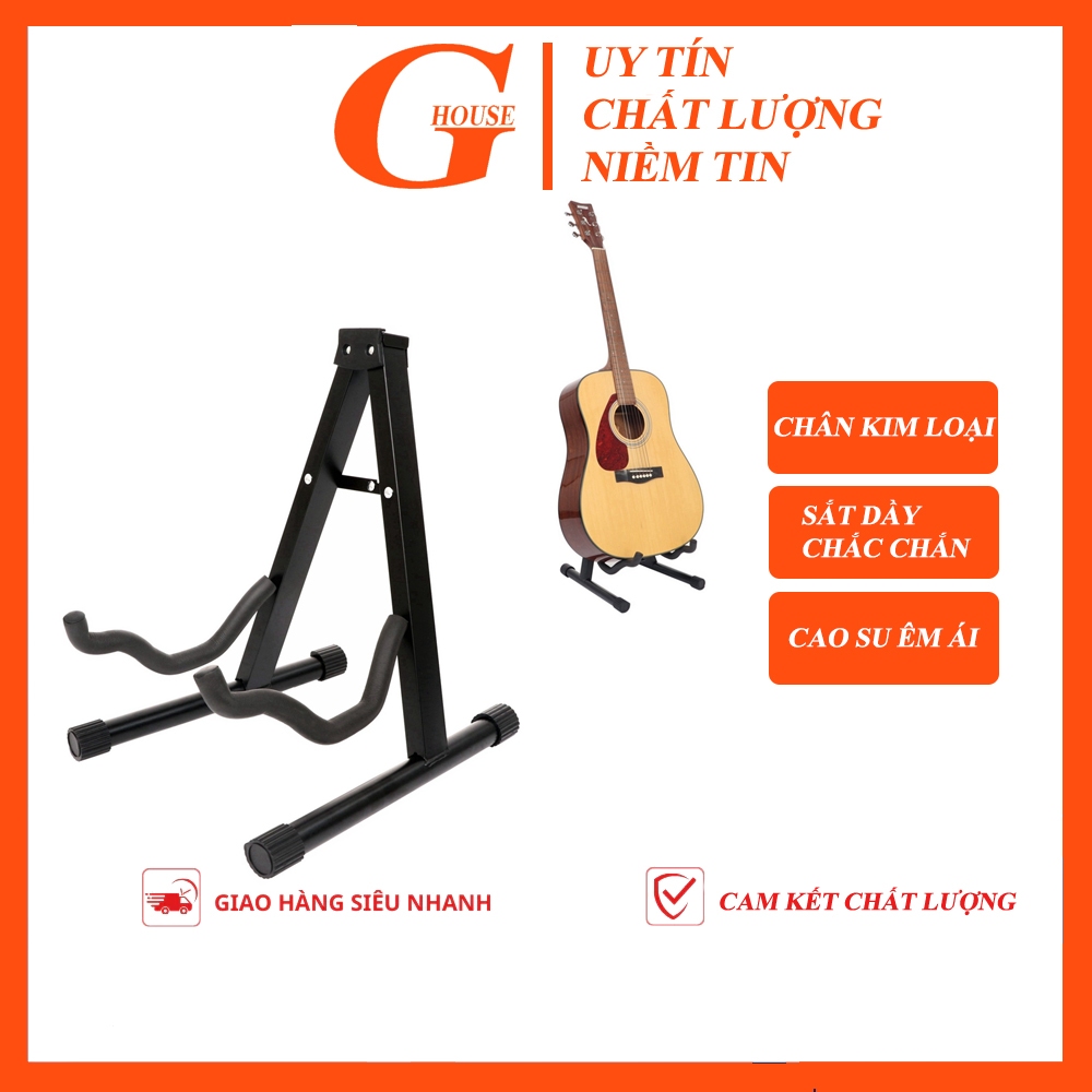 Giá Đỡ Đàn Guitar Chữ A Gấp Gọn | Chất Liệu Thép, Có Mút Cao Su Chống Trượt | Tiện Lợi - Bền Đẹp