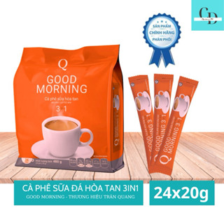 Cà Phê sữa Trần Quang Good Morning 3IN1 [ 1 Bịch 24 gói Nhỏ ]