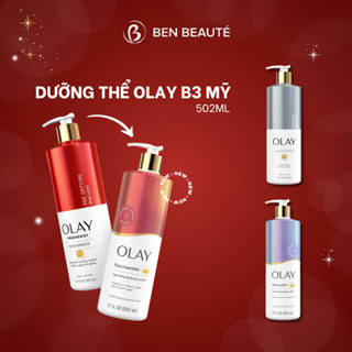 Sữa Dưỡng Thể Trắng Da Olay B3 Collagen Peptide 502ml Bản Mỹ