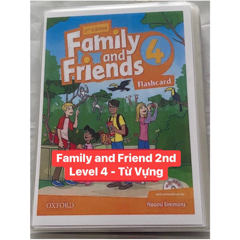 FLASHCARDS FAMILY AND FRIENDS 4 - phiên bản 2nd- 138 thẻ ép plastics