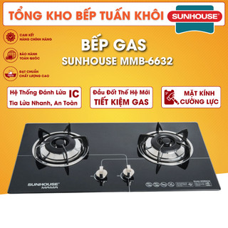 Bếp gas âm kính sunhouse mama mmb 6632