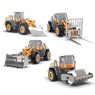 [Kim Loại] Mô Hình Ô Tô Công Trình Khung Gầm Kim Loại, Đồ Chơi Set 4 Xe Mô Hình Kim Loại Xe Công Trình cho bé