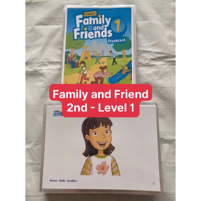 Flashcards Family and Friends 1- 2nd - thẻ 2 mặt ép plastics bền đẹp