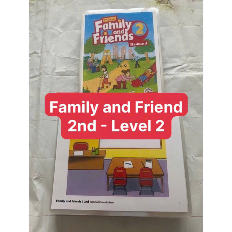 Flashcards  Family and Friends 2- phiên bản 2nd -ép plastics  bền đẹp