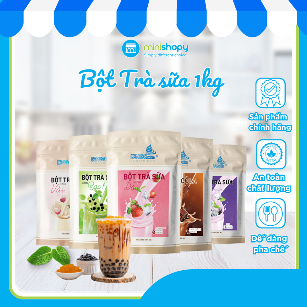 Bột Trà Sữa Hòa Tan BENUSCream Túi 1kg