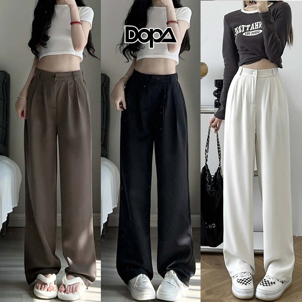  Quần Tây Vải Nữ Ống Rộng Nữ Cạp Cao Chất Vải Gold Nhật Loại 1 Quần Suông Nữ Công Sở Hack Dáng Dễ Phối Đồ 