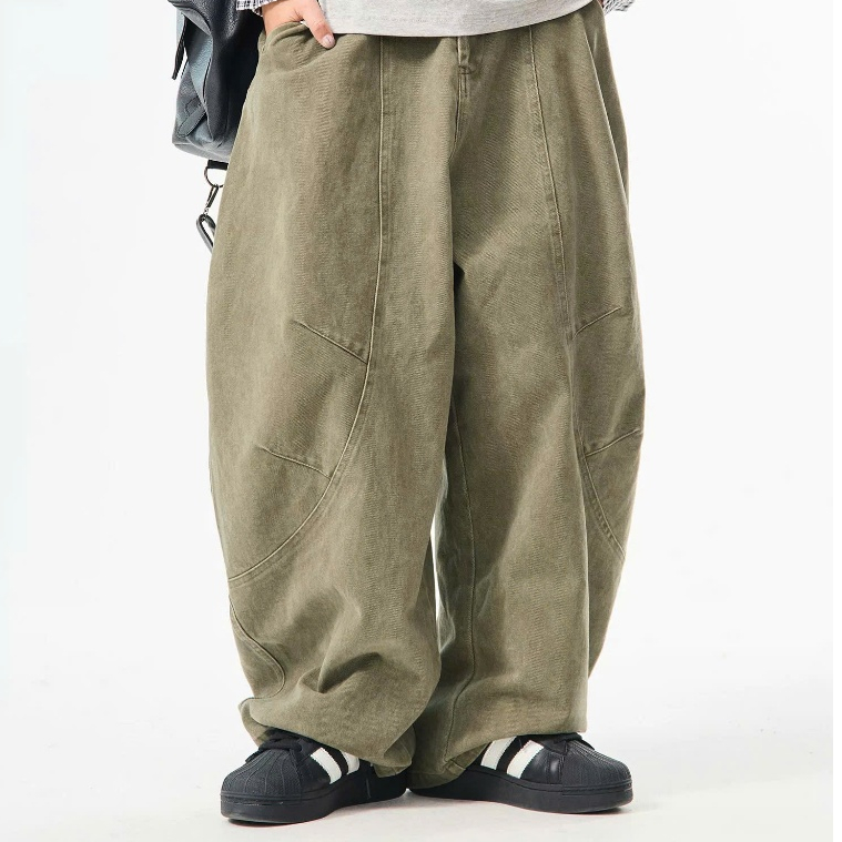 Quần Jean Retro Form Rộng GODMOTHER Quần Jean Harem Cạp Trễ Túi Kiểu Phong Cách Đường Phố Năng Động | BigBuy360 - bigbuy360.vn
