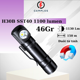 Đèn pin gù đội đầu siêu sáng led sst40 với đuôi nam châm từ tính đèn pha đội đầu mini nhỏ gọn H30B Camplos với pin 18650