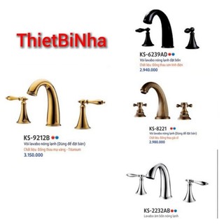 Vòi lavabo nóng lạnh 3 chân sơn tĩnh điện màu đen kaniss,hàng chính hãng bảo hành 5 năm