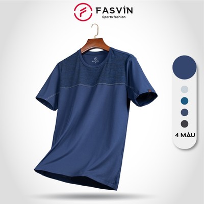 Áo Thun Nam FASVIN Vải COOLMAX Mềm Mát Co Giãn chất đẹp Hàng Nhà Máy TS23572.1.HN