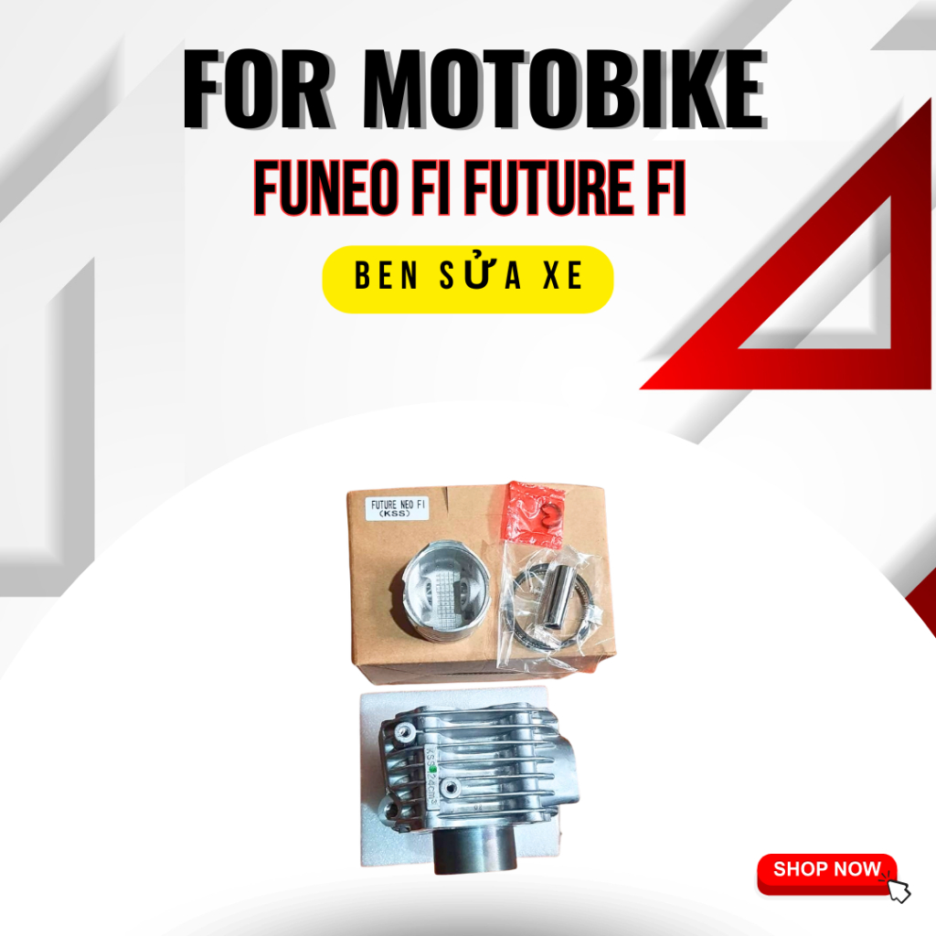 Bộ nòng (hơi) xylanh Future Neo Fi  Future X  Fi kèm xéc măng piston bạc