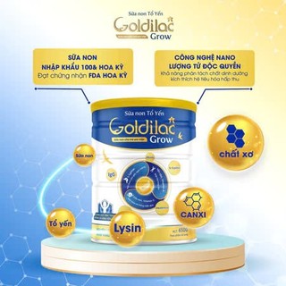 Sữa công thức Goldilac Grow 650g - Sữa tăng cân cho bé từ 6-36 tháng