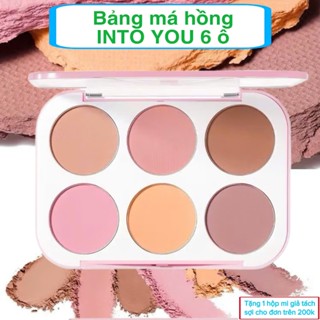 Bảng má hồng INTO YOU 6 ô màu pastel, cực bền màu, siêu mịn