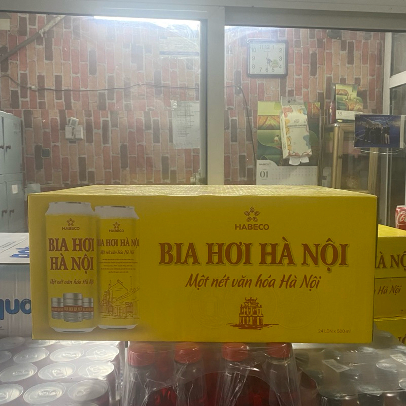Bia Hơi Hà Nội Thùng 24 Lon-HABECO(500ml/Lon)