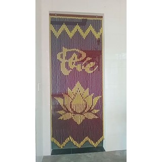 Mành hạt gỗ phòng thờ (Hạt gỗ Bồ đề: Mẫu chữ Phúc + Hoa sen)!