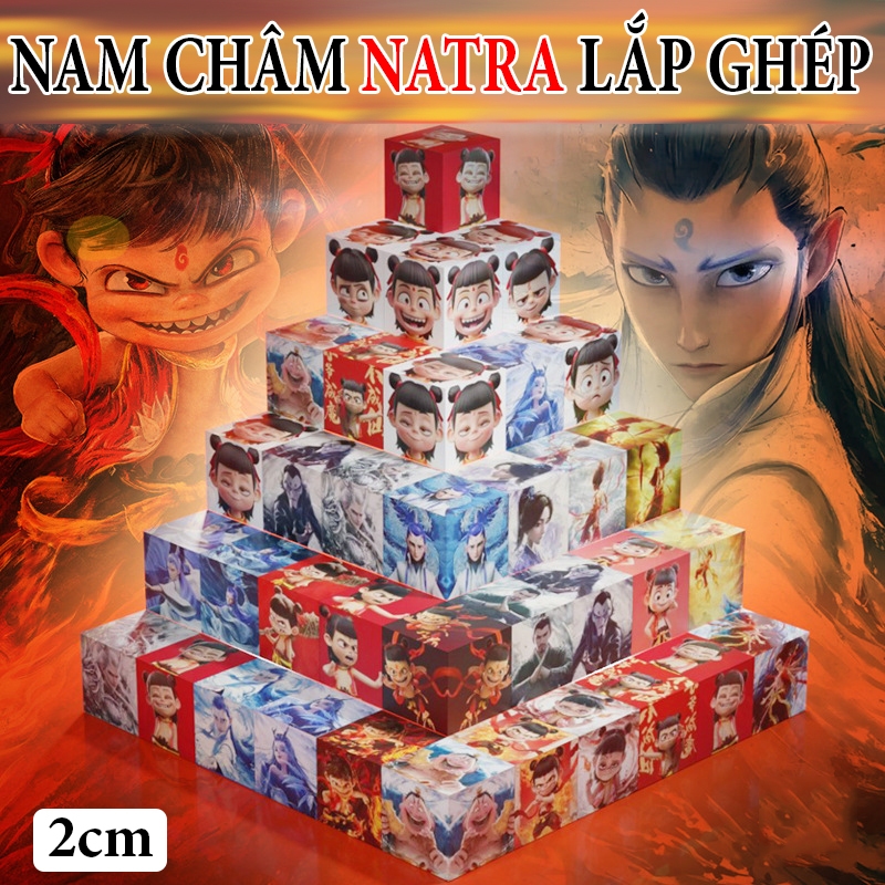 Đồ Chơi Khối Nam Châm Natra Lắp Ghép - Đồ Chơi Lắp Ráp Khối Từ Tính Mô Hình Quà Tặng Bé
