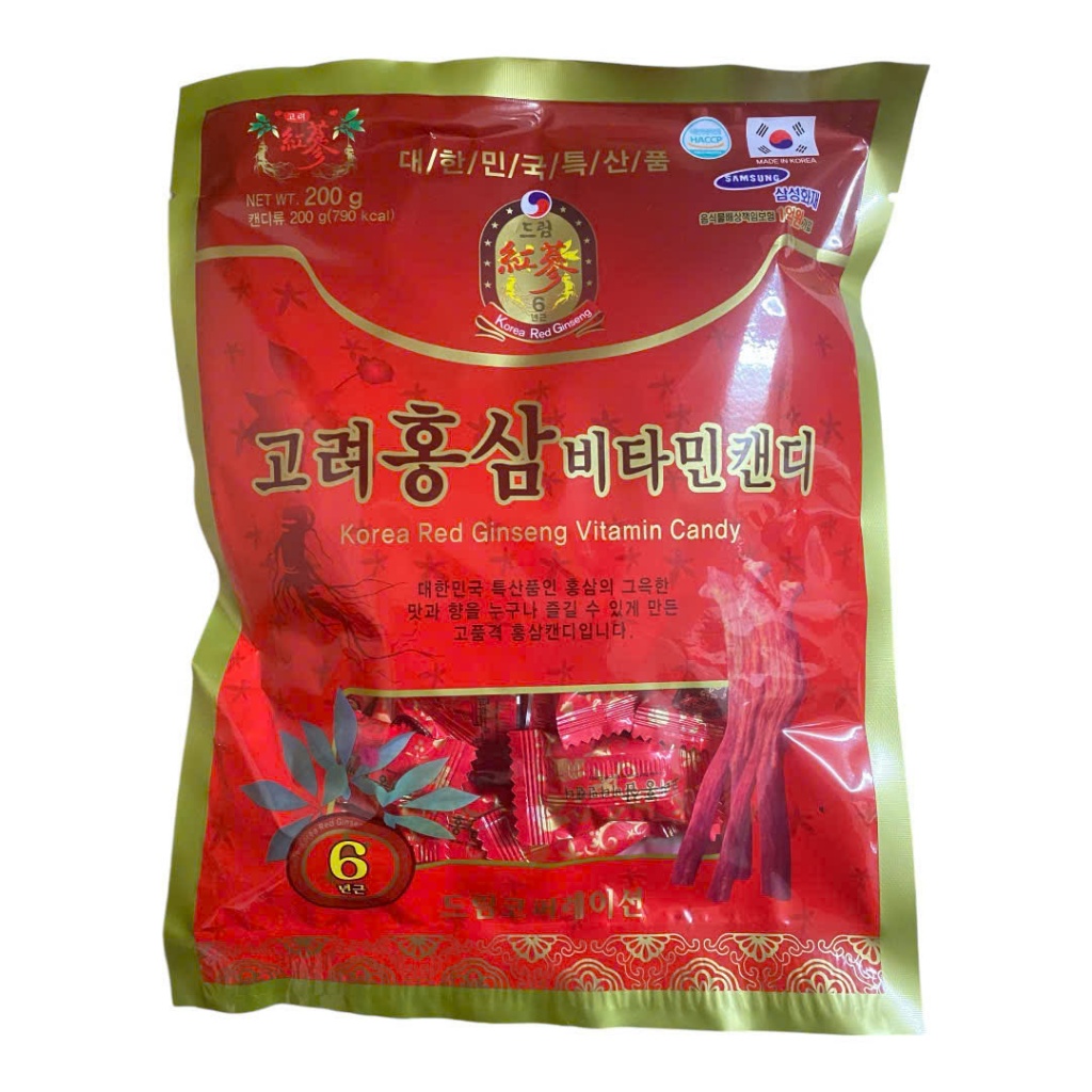 Kẹo Hồng Sâm Hàn Quốc túi 200g hàng chính hãng