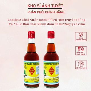 Combo 2 Chai Nước mắm nhĩ cá cơm truyền thống Cà Ná Bé Bầu chai 500ml đậm đà hương vị cá cơm