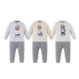 Bộ Uala Rogo pettit siêu mềm mịn thoáng mát dài tay in hình ngộ nghĩnh cho bé trai bé gái cao cấp 2319 2322 2376