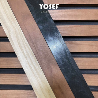 Thanh nẹp ngang gỗ dán tường YOSEF cao cấp thi công lam sóng phòng ngủ, phòng khách
