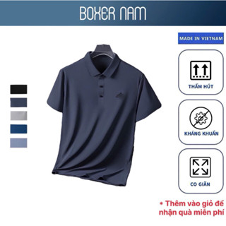 Áo thun POLO nam cổ bẻ chất vải lụa băng kiểu dáng thanh lịch, sang trọng