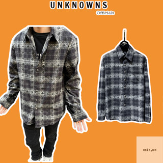 👑[Hight Quaility]👑-Áo sơ mi Chrom Heart Cross Patch Cotton Flanel Shirt,Áo sơ mi CH unisex cao cấp