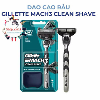 [Chính Hãng 100%]Dao Cạo Râu Gillette Mach3 Classic (1 Cán Dao + 2 Lưỡi Dao) - Mach 3 Basic cao cấp