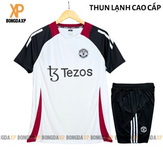 Áo Đá Bóng MU Trắng Sân Tập 2025, Đồ Đá Banh Vải Thun Lạnh Cao Cấp