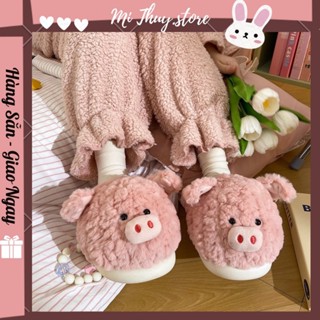   Chọn tăng 1 size  Dép bông nữ  dép heo xinh cute  DÉP HEO HỒNG PTD 