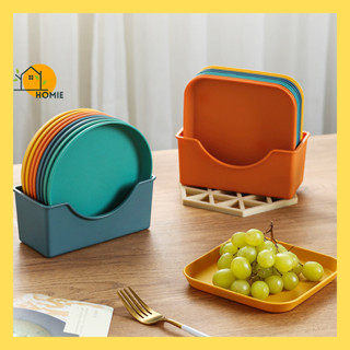 Đĩa Nhựa Đựng Thức Ăn, Hoa Quả Màu Pastel Trang Trí Bàn Ăn