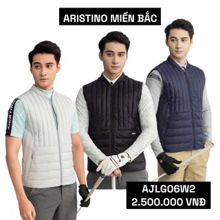 Áo khoác Gile Bomber lông vũ siêu nhẹ Nam Aristino Golf AJLG06W2 khỏe khoắn chất vải mịn mượt, mỏng nhẹ