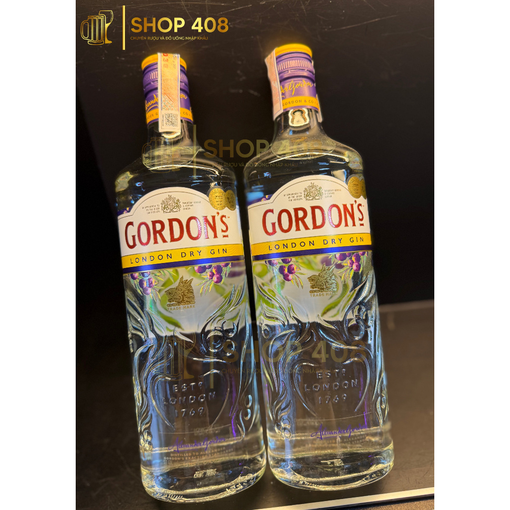 Rượu Gordon's London Dry Gin 700ml - Anh - không hộp