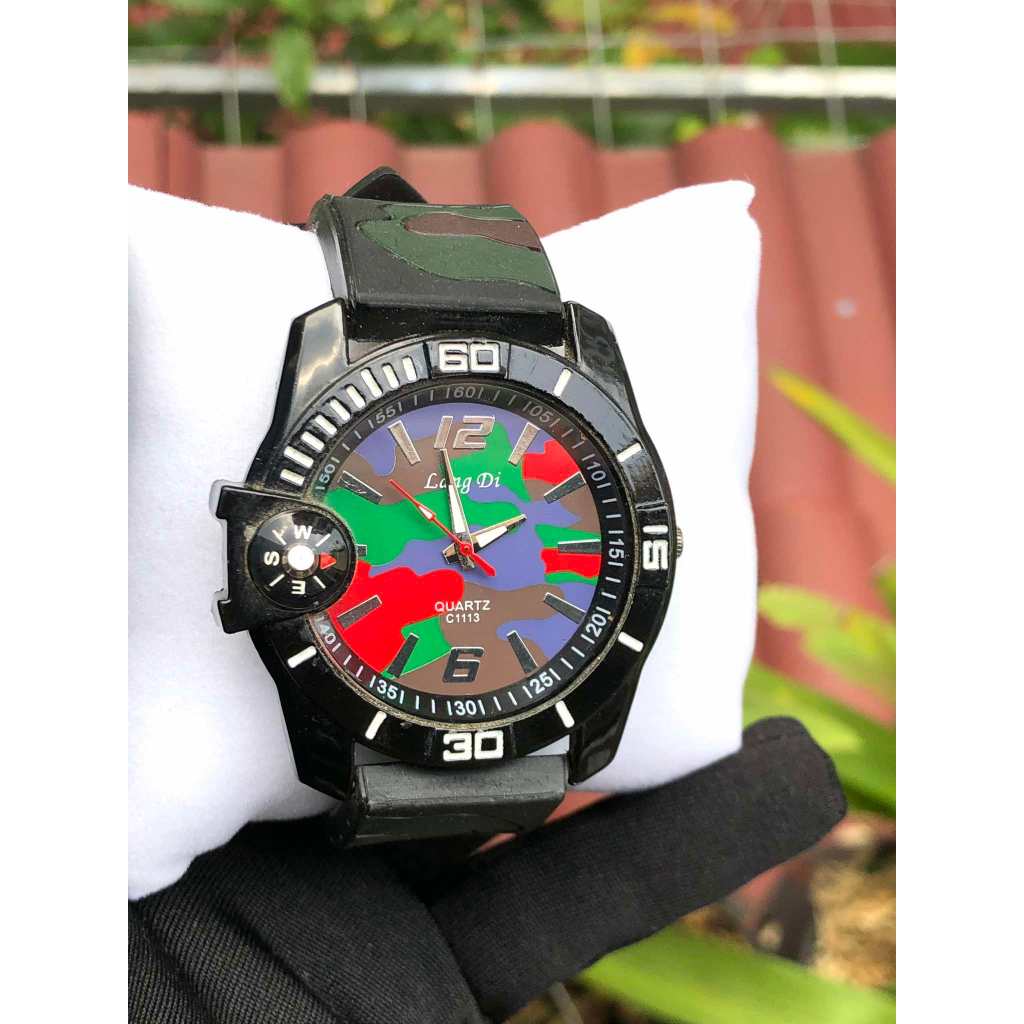 Đồng hồ nam của Nhật, dây silicon, 2hand