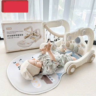 Thảm nhạc cho bé sơ sinh nằm chơi kiêm xe tập đi có đàn piano 3IN1 nhạc kết nối Bluetooth cao cấp,đồ chơi cho bé sơ sinh
